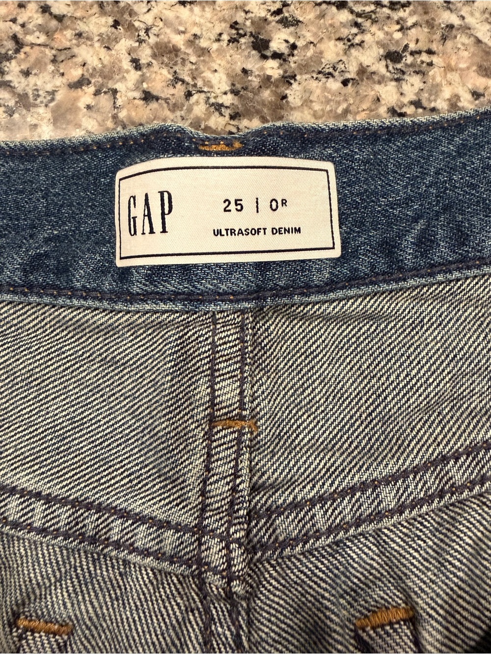 GAP Ultrasoft Denim Jeans - Light Blue and Dark Blue Waistband